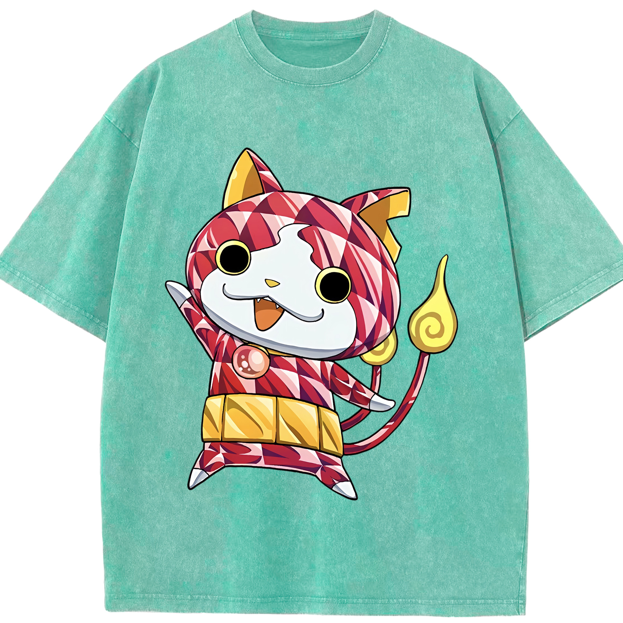 （画像用） 妖怪ウォッチ Yo-kai Watch 綿100% ヴィンテージ風 半袖Tシャツ（フロントプリント）